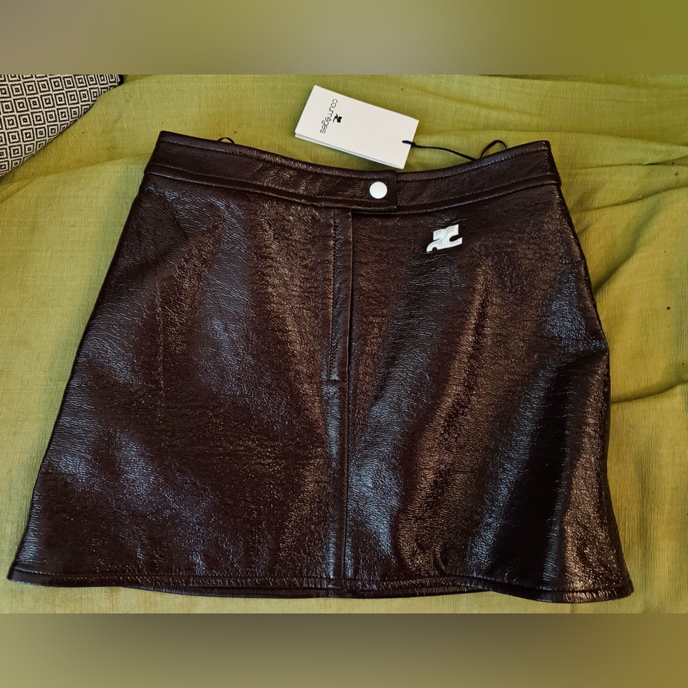 COURREGES Reedition Vinyl Mini Skirt